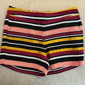 woven striped shorts